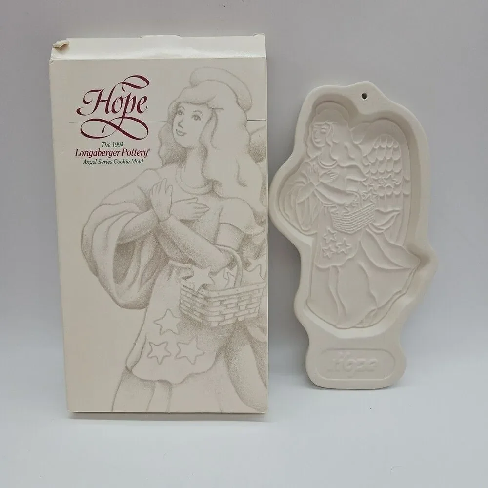 Longaberger Pottery - HOPE - Angel Series Cookie Mold NEW!! 1994